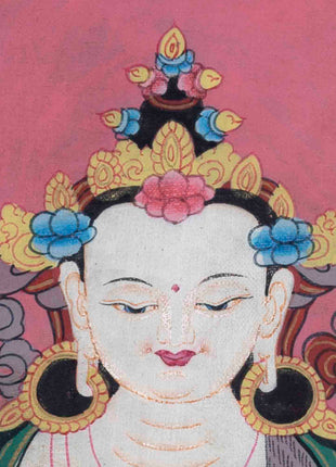 Avalokitesvara Chenresig Thangka | Oil Varnished Painting | Wall Decors