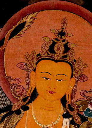 Manjushree Bodhisattva Thangka | Religious Buddhist Art | Wall Decors