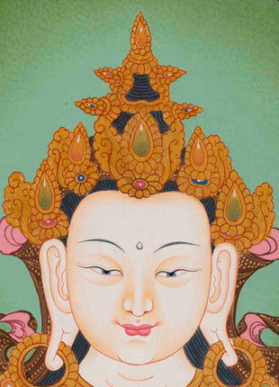 Avalokitesvara Chenresig Thangka | Religious Buddhist Art | Wall Decor