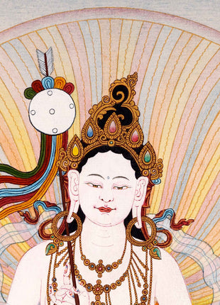 Dakini Mandarva Thangka |  Mother Bodhisattva Himalayan Buddhist Deity