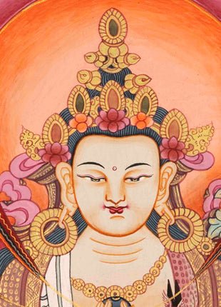 Avalokitesvara Chengrezig Thangka | Traditional Tibetan Art