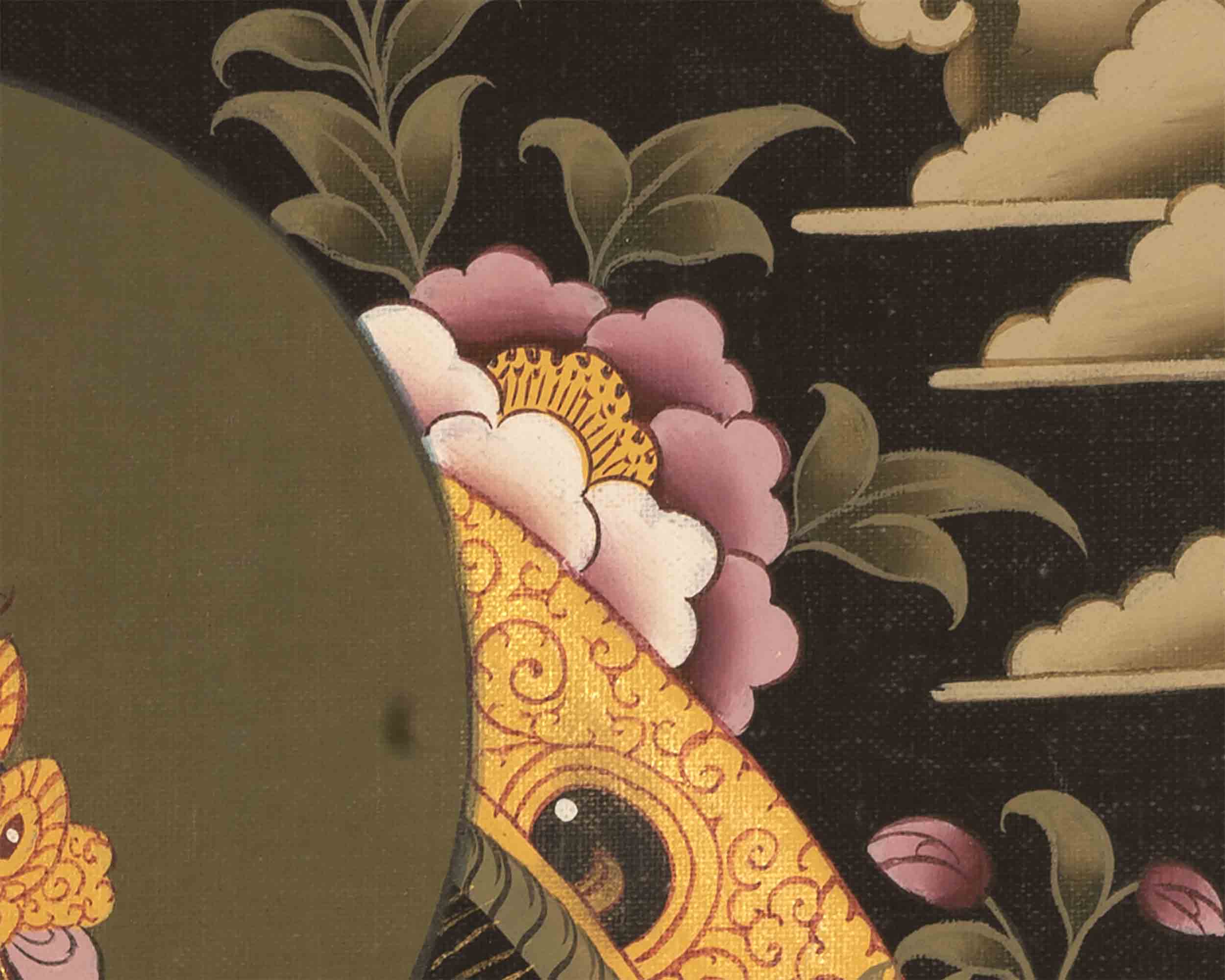 Buddhist Vajrasattva Thangka | Hand-Painted Tibetan Buddhist Thangka