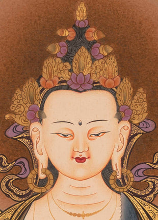4Armed Chengrezig Thangka | Traditional Buddhist Painting