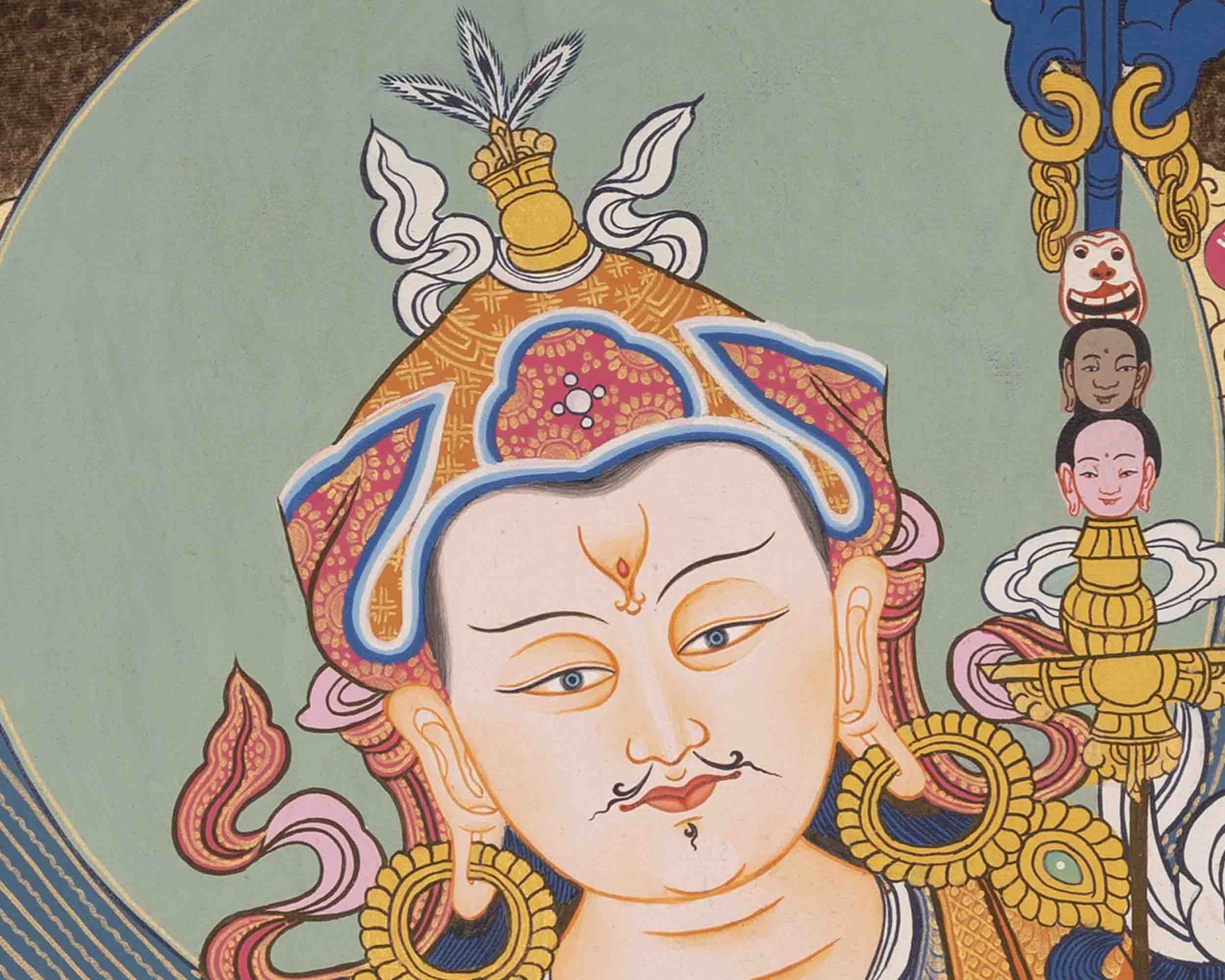 Padmasambhava Guru Rinpoche | Tibetan Thangka | Wall Decors