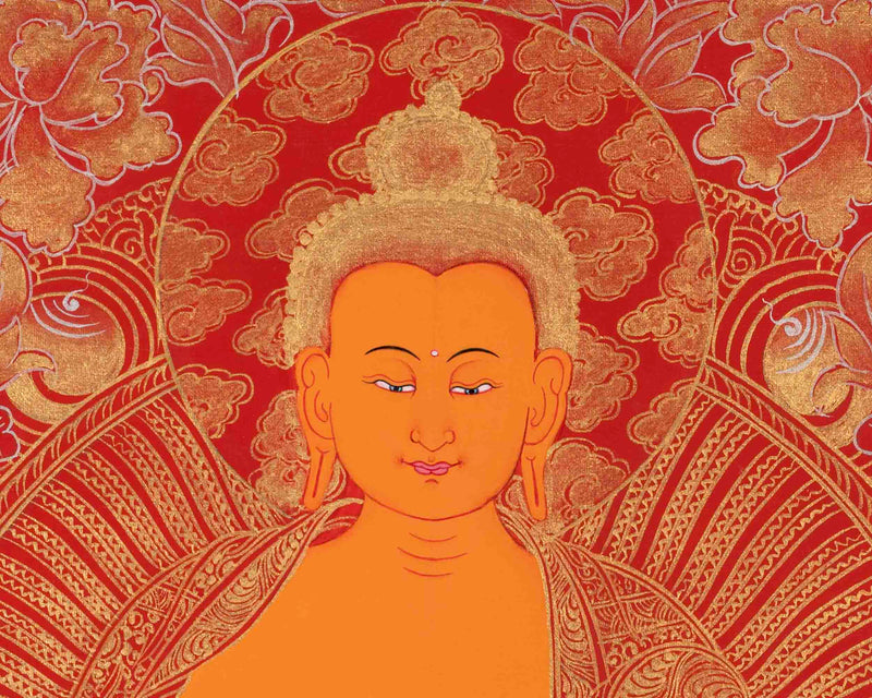 Buddha Shakyamuni Thangka | Religious Buddhist Painting | Wall Decors