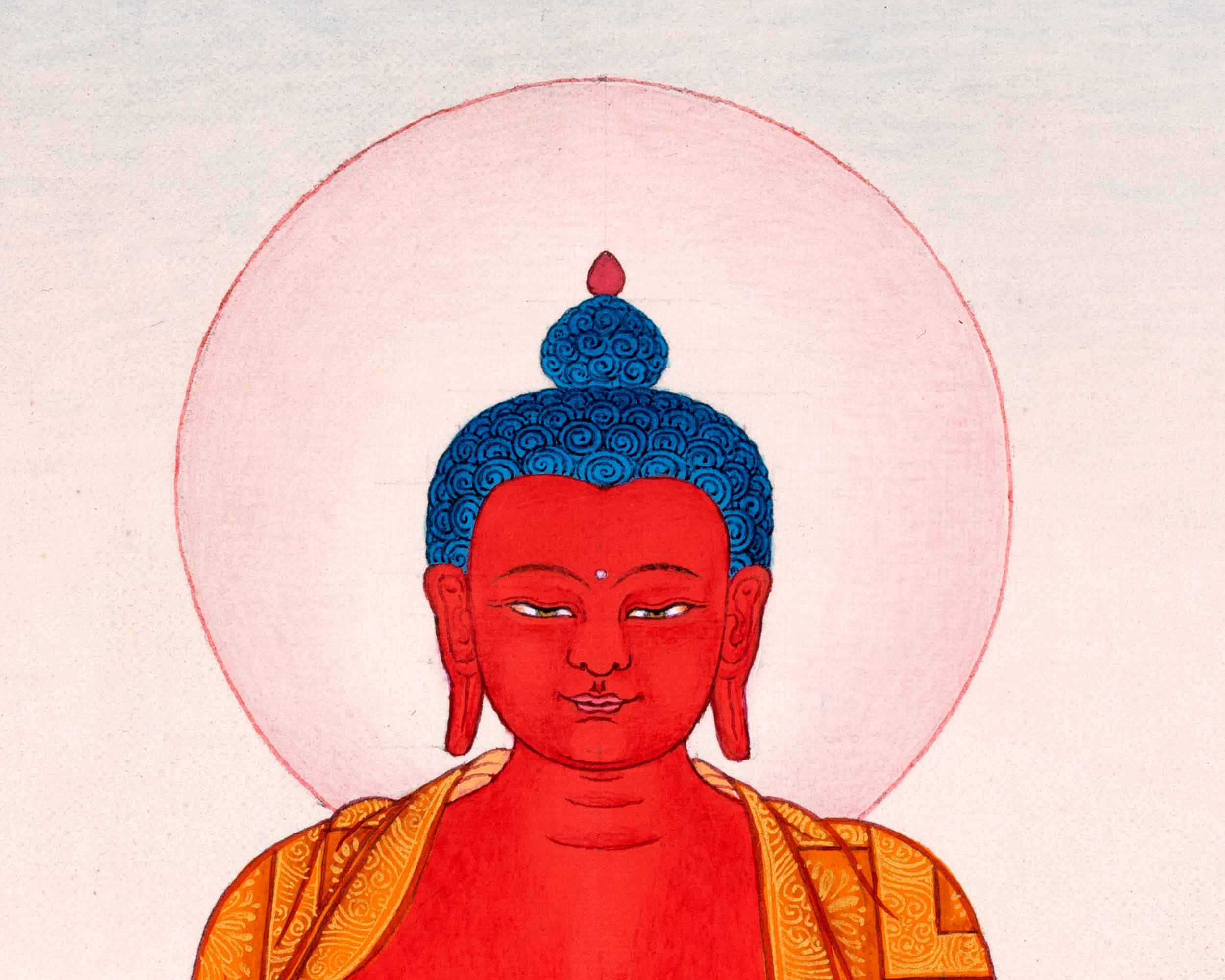 Dhyani Buddha Amitabha Thangka |  Tibetan Buddhist Artwork