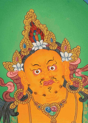 Dzambala Kubera Thangka | Traditional Buddhist Art | Wall Decors