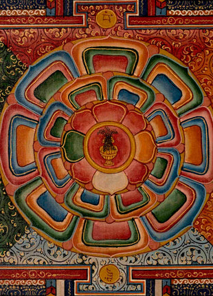 Traditional Mandala Thangka | Tibetan Handpainted Art | Religious Wall Decors