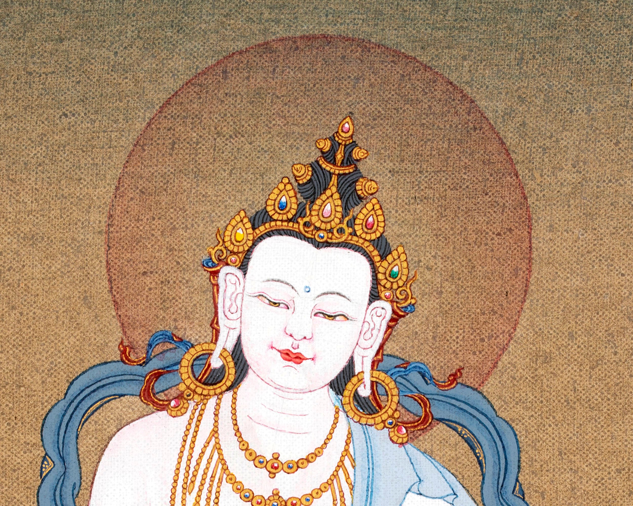 Tibetan Dorje Sempa Thangka | Traditionally Hand Painted Vajrasattva Art