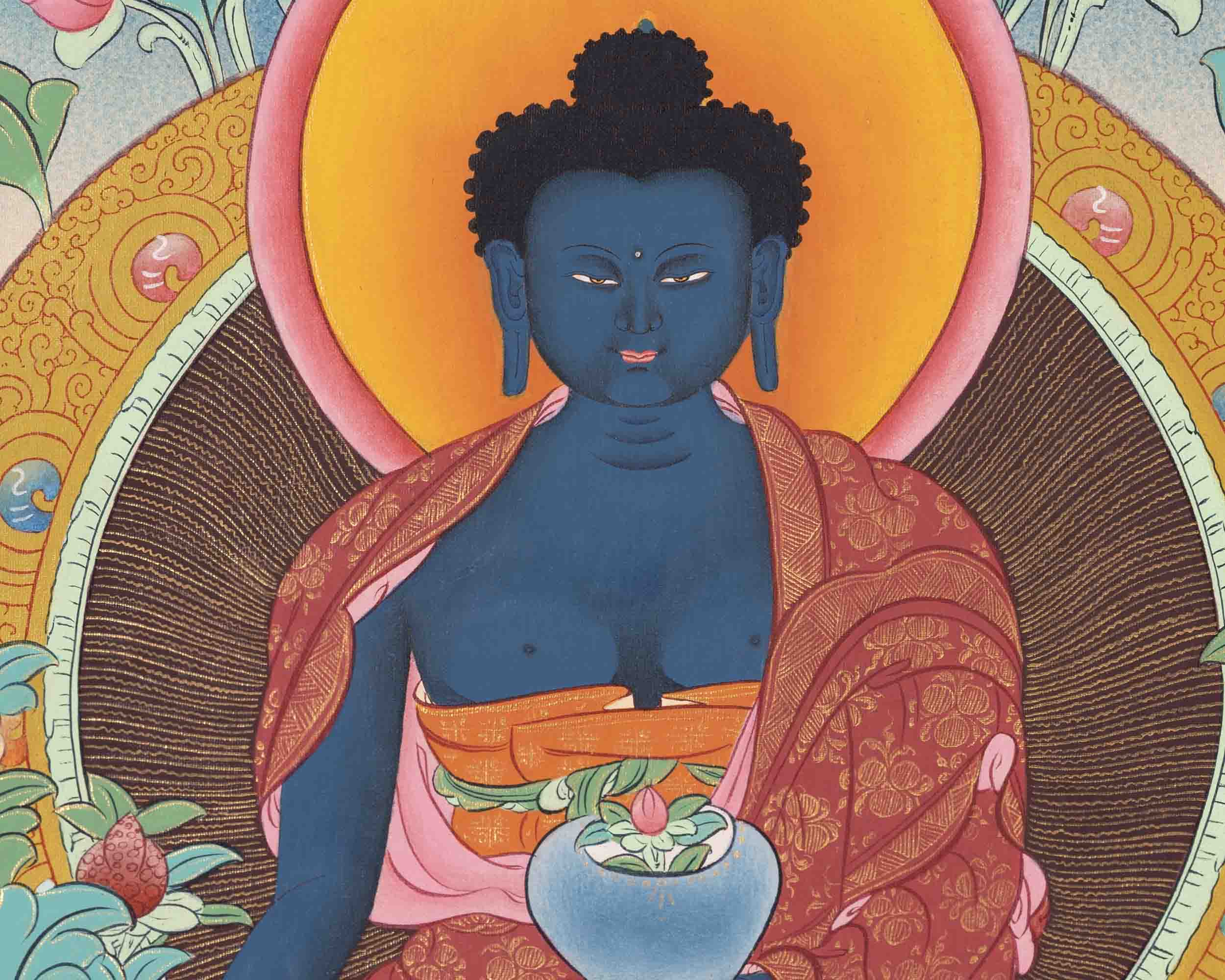 Bhaisajyaguru Thangka | Wall Hanging Medicine Buddha Decoration