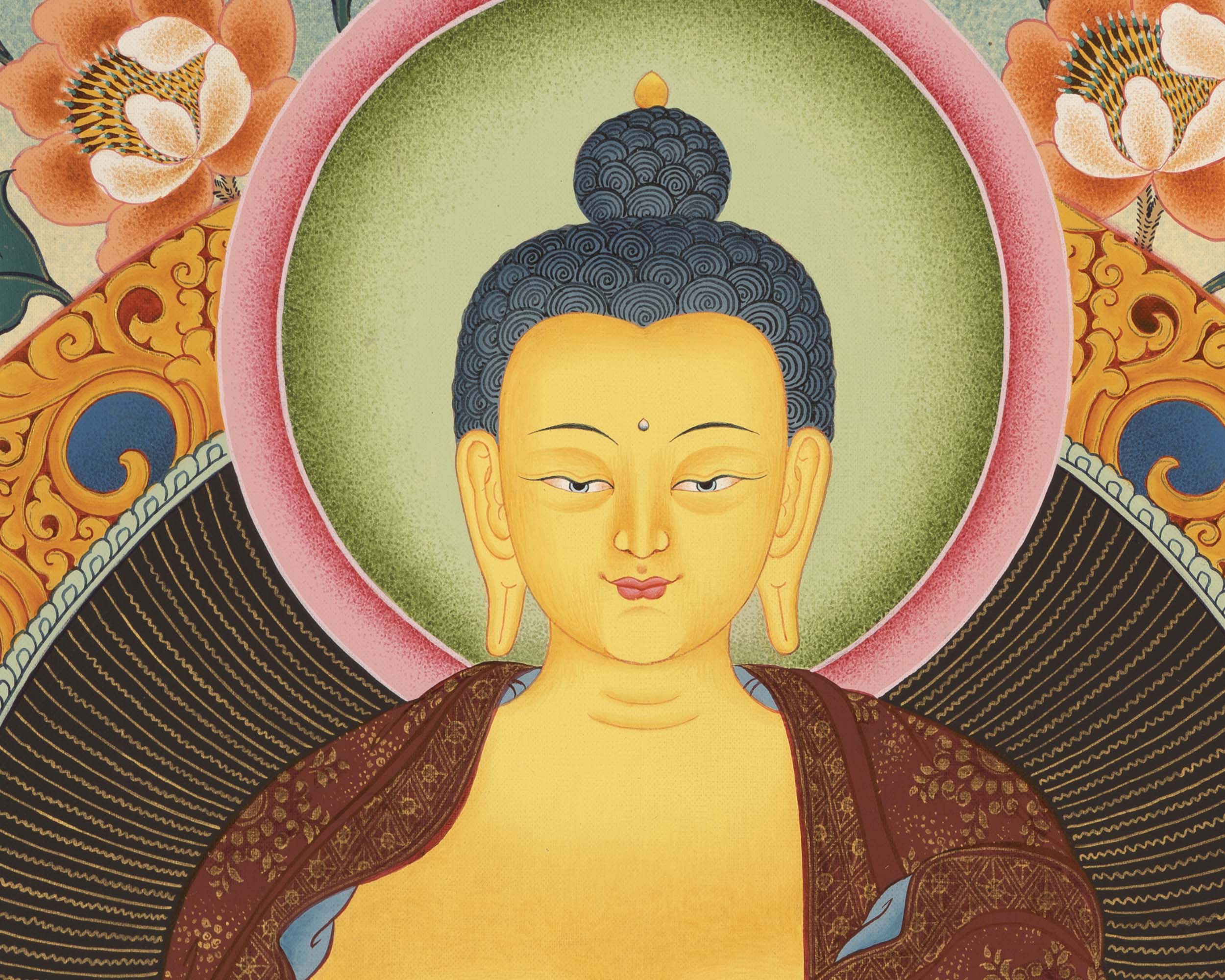Traditional Shakyamuni Buddha |  Buddhist Thangka Painting