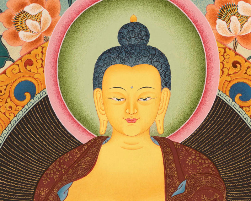 Traditional Shakyamuni Buddha |  Buddhist Thangka Painting