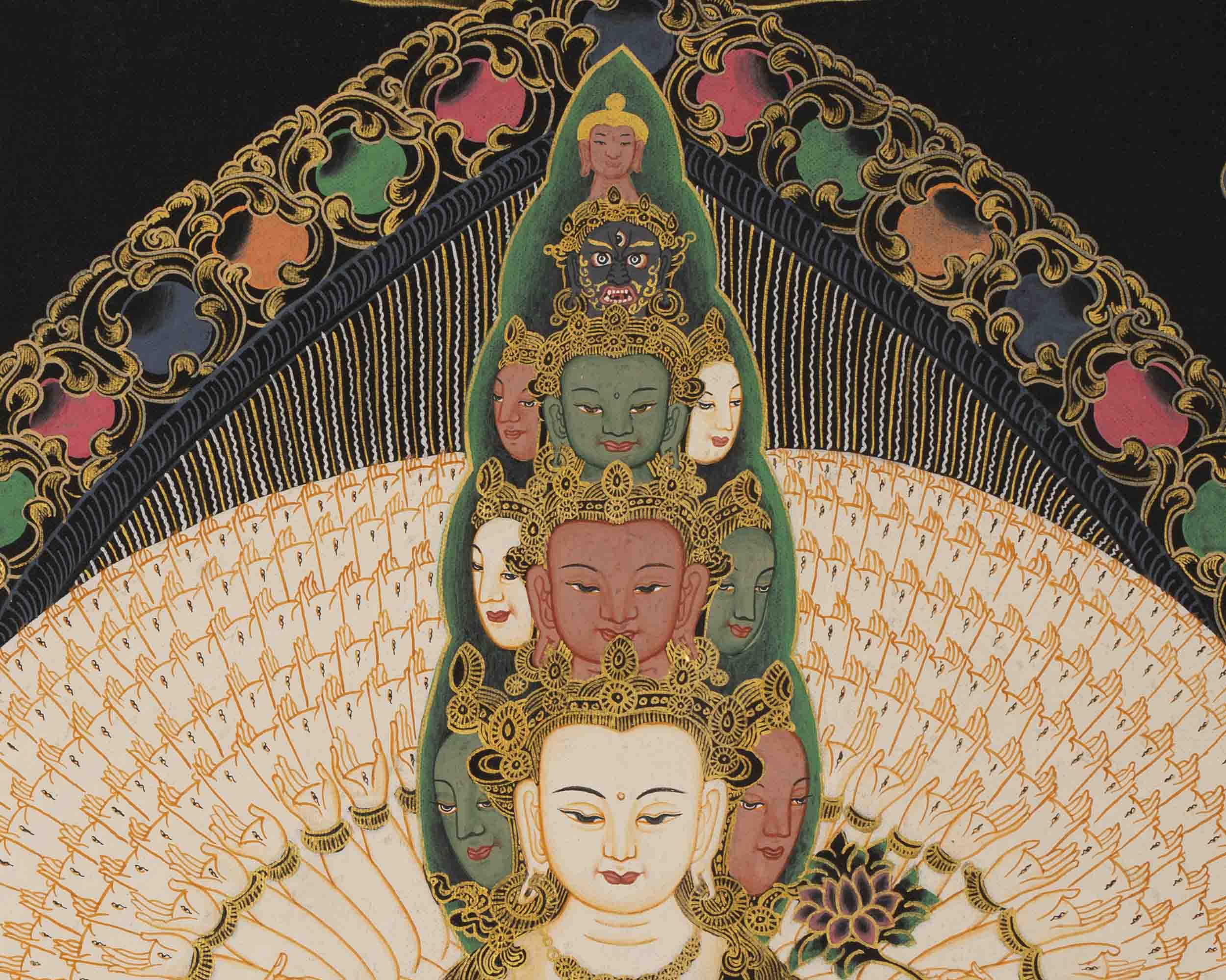 Bodhisattva Guanyin Chenrezig |1000 Armed Avalokiteshvara | Wall Decor