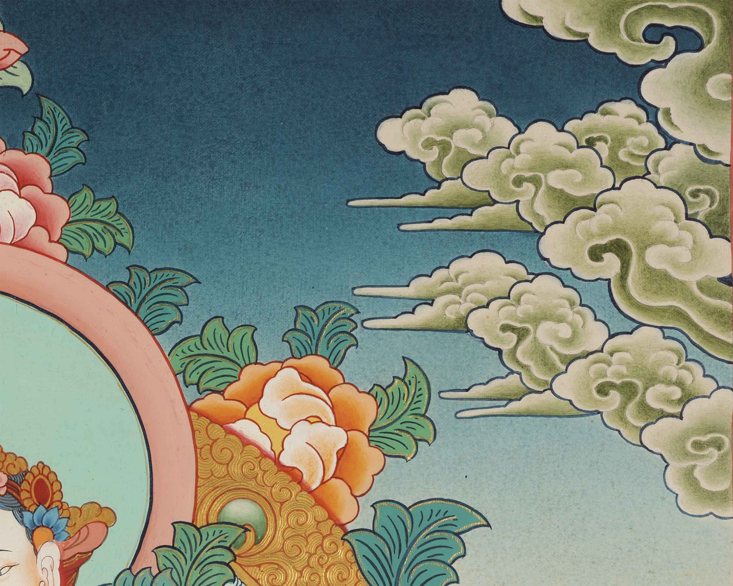 Quality White Tara Thangka | Traditional Buddhist Wall Hanging