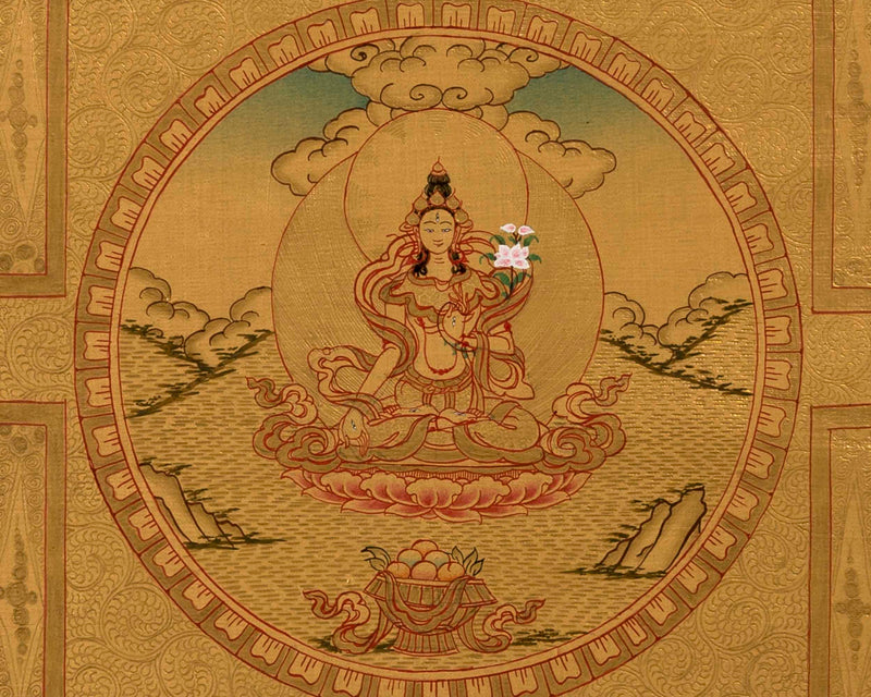 White Tara Mandala Thangka | Wall Decoration Painting