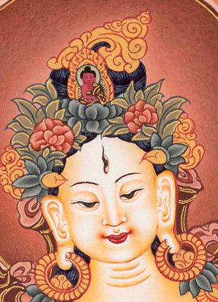 Traditional White Tara Thangka | Religious Artwork | Wall Decors