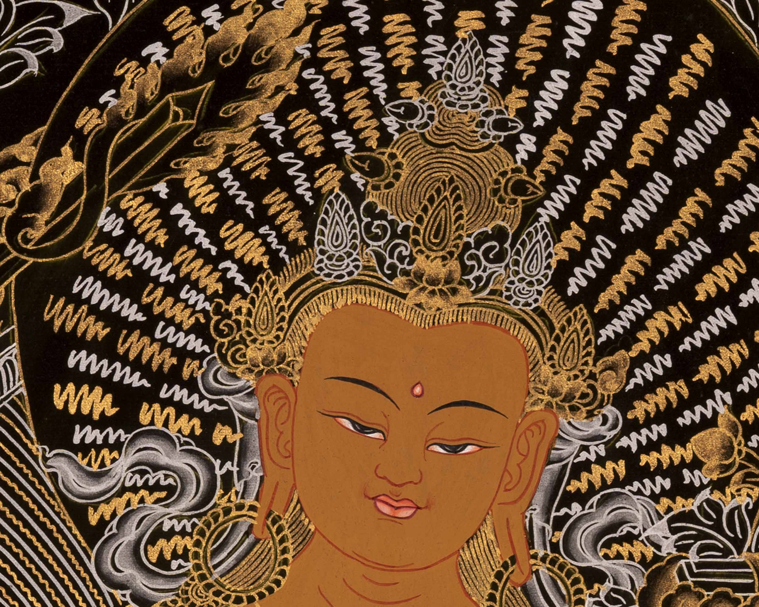 Bodhisattva Manjushree Thangka | Buddhist Art Painting