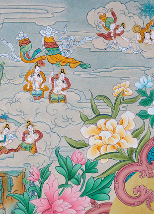 White Tara Thangka, High Quality Tara Thangka Print