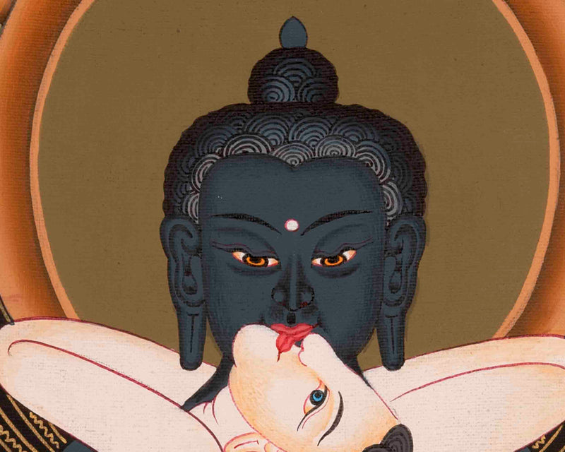 Yab Yum Buddha Thangka | Traditional Buddhist Painting