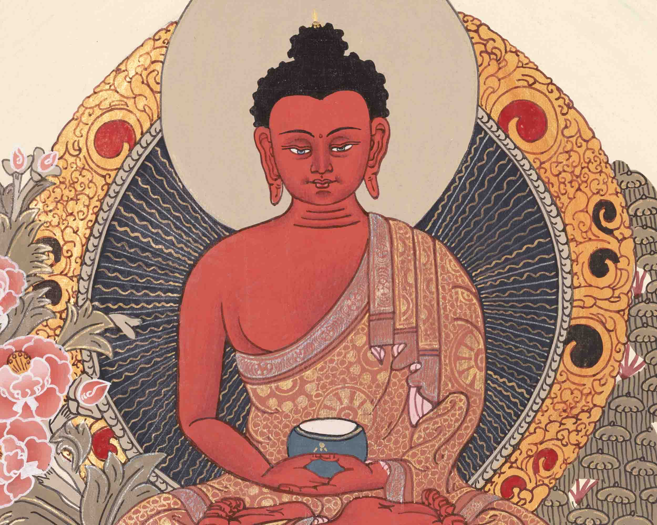 Amitabha Buddha Thangka | Religious Buddhist Painting | Wall Decors