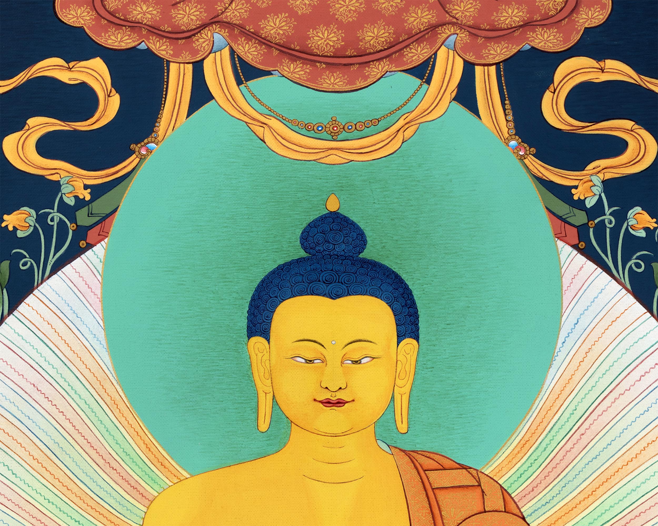 The Buddha Shakyamuni Thangka | Tibetan Buddhist Art