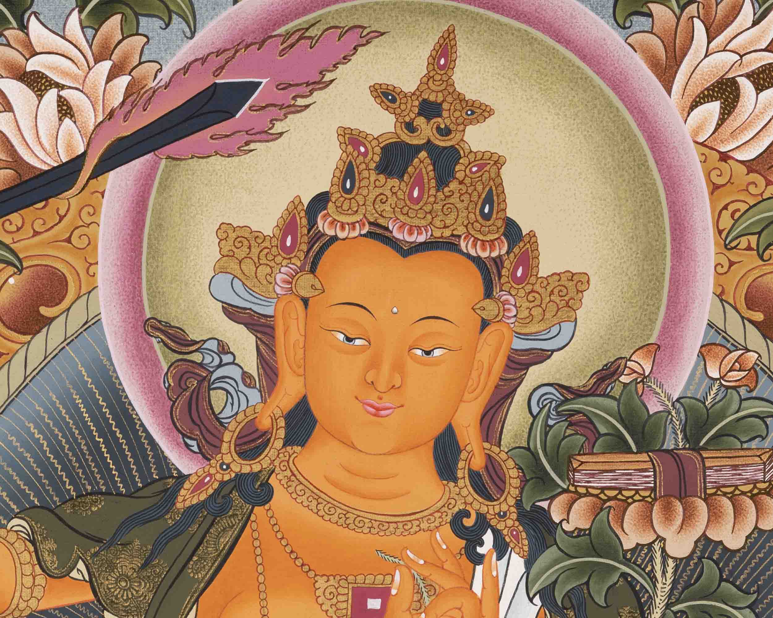 Traditional Manjushri Thangka | Traditional Painting