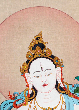 White Tara Thangka | Traditionally Hand Painted Art