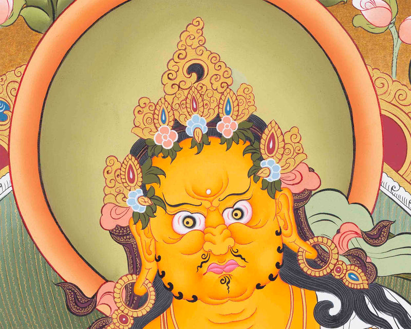 Dzambala Kubera Thangka | Religious Buddhist Art | Wall Decors