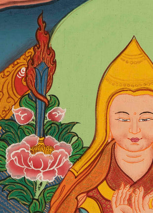Tsongkhapa Tibetan Thangka | Art Painting for Meditation