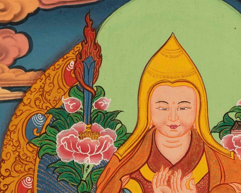 Tsongkhapa Tibetan Thangka | Art Painting for Meditation