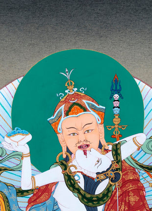 Guru Rinpoche With Consort | Padmasambhava Thangka