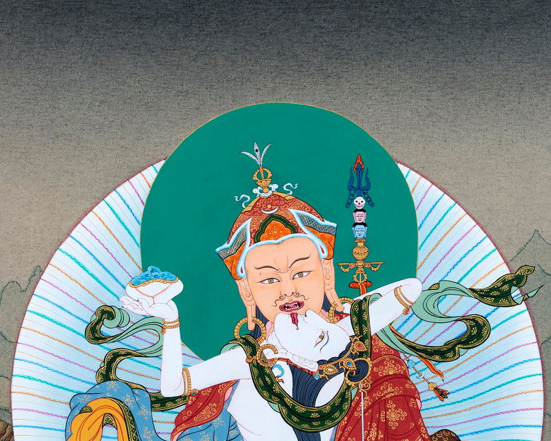 Guru Rinpoche With Consort | Padmasambhava Thangka