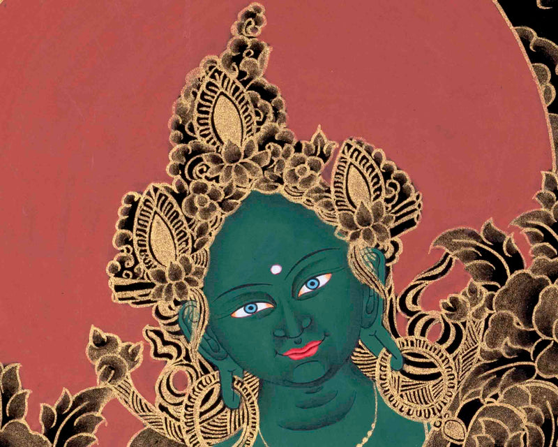 Green Tara Thangka | Mindfulness Meditation Object