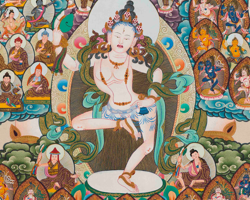 Labdron Lineage Tree Print | Tibetan Traditional Artwork