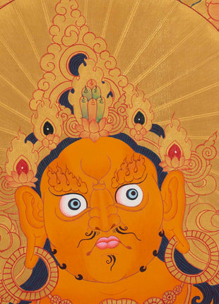 Dzambala Thangka Painting | Traditional Himalayan Art