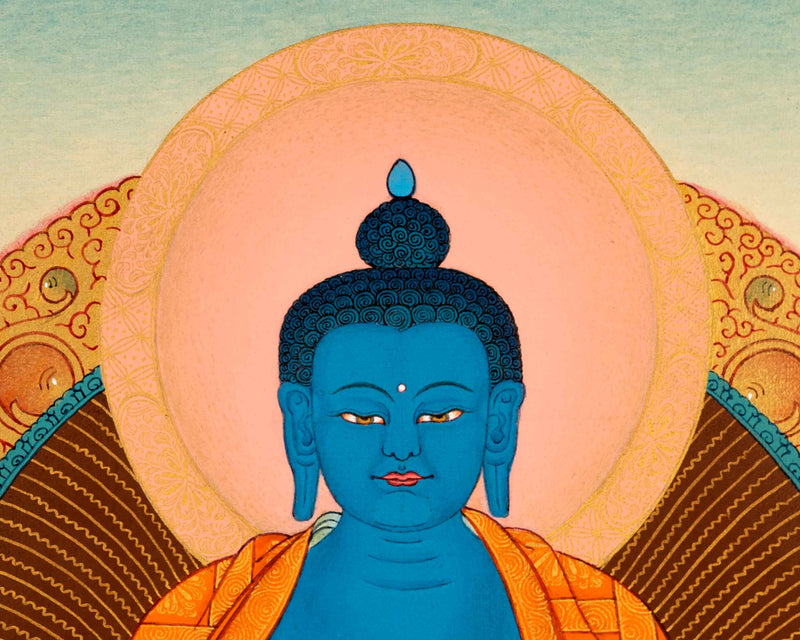 Medicine Buddha Art | Traditional Tibetan Thangka