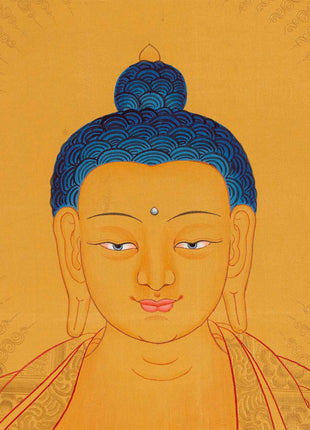 Gold Shakyamuni Buddha Thangka | Himalayan Art