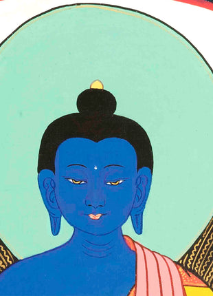 Bhaisajyaguru Thangka | Handpainted Medicine Buddha | Wall Hanging Decors