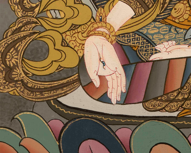 Hand-Painted White Tara | Buddhist Female Bodhisattva Art