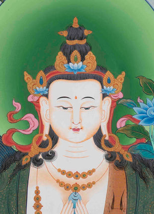 Avalokitesvara Chengrezig Thangka | Traditional Buddhist Paint | Wall Decors