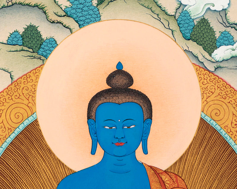 Medicine Buddha | Hand Painted Tibetan Thangka
