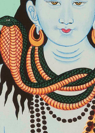 Lord Shiva Thangka | Hindu Deity | Wall Hanging Decoration