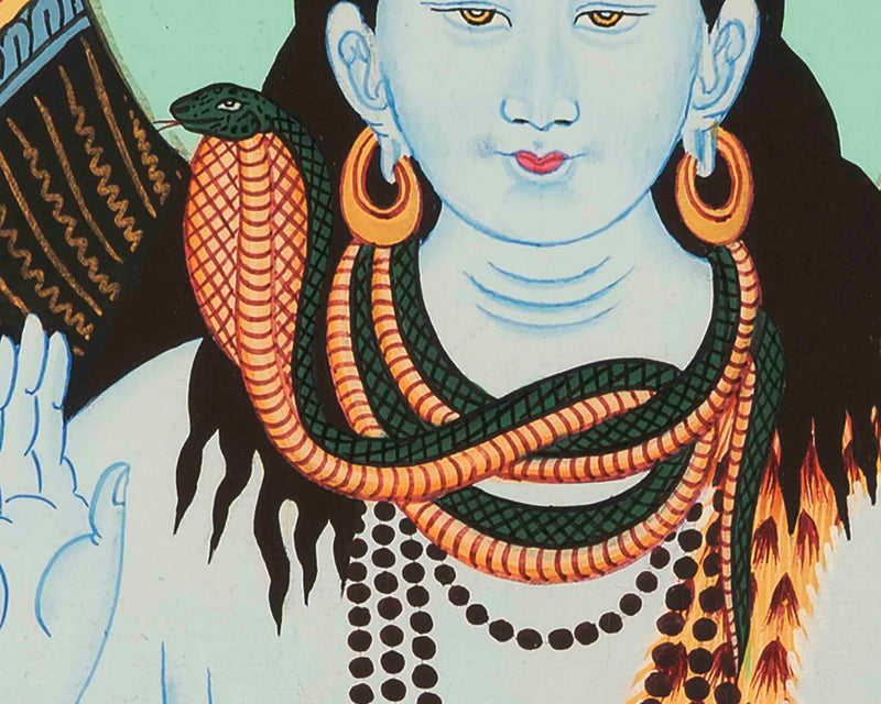 Lord Shiva Thangka | Hindu Deity | Wall Hanging Decoration