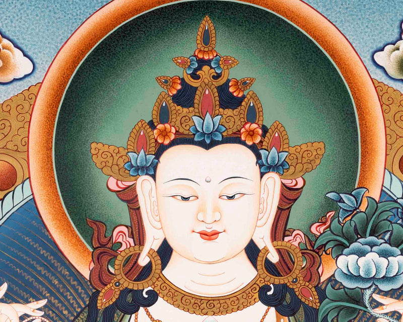 Buddhist Avalokiteshvara Chengrezig | Wall Decoration Thangka Painting
