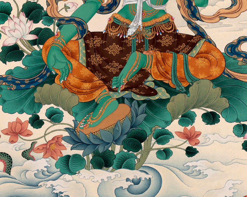 Green Tara Thangka | Bodhisattva Art