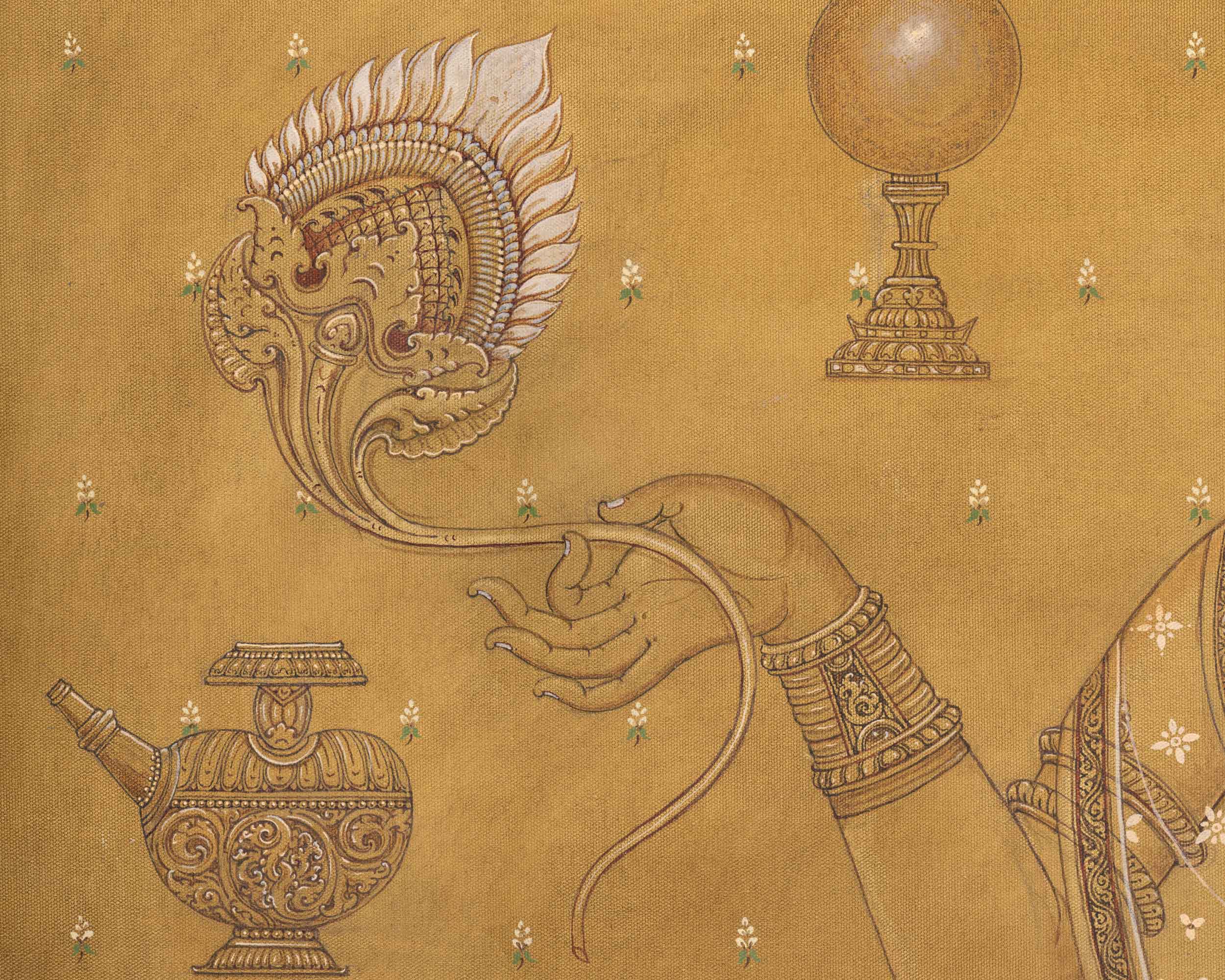 High-Quality Giclee Print Of Female Devotee | Disciples & Their Importance in Buddhism & Hinduism