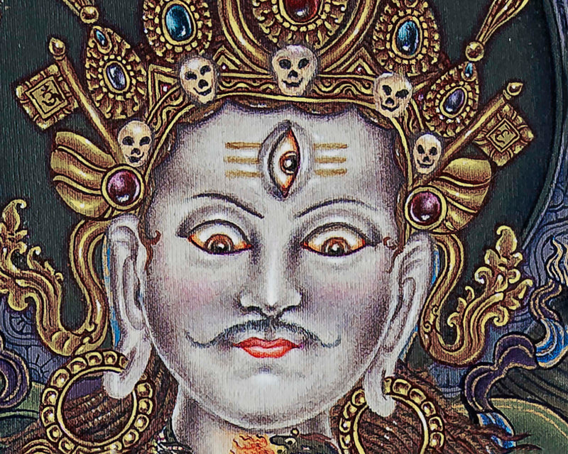 Dancing Shiva Thangka Print | Wall Hanging Of Shivalingam | Gift Ideas