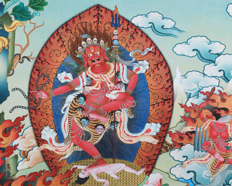 Troma Nagmo Empowerment Thangka | Traditional Buddhist Dakini Hand Painted Art