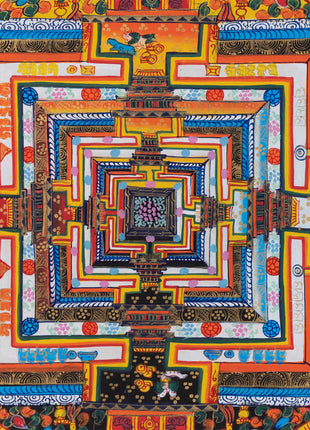 Kalachakra Mandala Thangka | Religious Buddhist Art