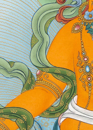Traditional Wealth Deity Dzambala Thangka